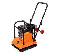 Compacteur à plaque, moteur à essence de 6,5 CV et 212 cm³, pilon vibrant à 6 400 tr/min, force de compactage de 15 kN, plaque de 53 x 40 cm, compacteur à conducteur marchant pour l'aménagement paysag