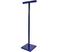 Compacteur à plaques en acier, poids de 12 kg, avec poignée en T à deux mains. Compacteur manuel pour le compactage, doté d'une plaque de base de 21x21 cm d'épaisseur, hauteur : 80 cm, poids : 12 kg,
