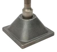 Compacteur de sol en acier, poids 9,5 kg, hauteur 40 cm, avec une plaque de base de 15 x 15 cm et une poignée pour le compactage. Compacteur manuel pour travaux de jardinage