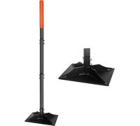 Compacteur manuel en acier pour jardin, avec une poignée de 114 cm, outil de compactage du sol, plaque de compactage durable, outil idéal pour le jardin, conçu pour les travaux lourds de nivellement d