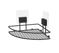 Compactor BESTLOCK Magic Bath Black - Étagère d'angle Auto-adhésive en Acier chromé 20x20x13,5 cm