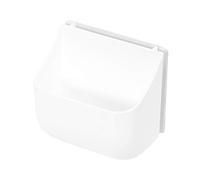 Compactor Boîte Galbée Petit Modèle, Rangement de Salle de Bain Mural Auto-adhésif, Blanc, 10 x 6,7 x H.9,7 cm