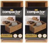 Compactor Boîte Osaka Empilable Taille S, Bambou, 15 x 7,5 x H.6,5 cm, RAN6966 (Lot de 2)