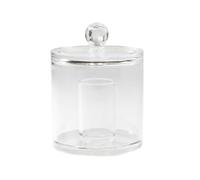 Compactor, Boîte pour Cotons et Cotons-Tiges avec Couvercle, Transparent, Dimensions: 9,7 x 12 cm, RAN5058