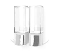 Compactor - Double Distributeur de Savon Mural 2 x 500ml - Coloris Blanc et Chrome