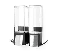 Compactor - Double Distributeur de Savon Mural 2 x 500ml - Coloris Noir et Chrome
