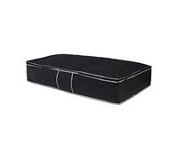 Compactor - Housse de rangement format extra plat dessous de lit, coloris noir - Rangement dessous de lit