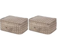 Compactor, Housse de rangement pour vêtement Rivoli, 34 x 45 x H.20 cm, RAN4539_BROWN (Lot de 2)
