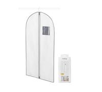 Compactor - Housse longue pour vêtements à suspendre taille L, coloris blanc et liseré gris