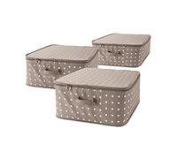 Compactor Housses zipée Rivoli 46 x 46 x H 20,5 cm, Lot de 3