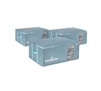 Compactor - Lot 3 housses rangement sous vide XXL - 210 L - Bleu - 65 x 45 x 27 cm