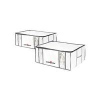 Compactor - Lot de 2 housses de rangement sous vide - Très grande capacité XXL - Blanches - Compression couettes oreillers vêtements - Rangement armoire
