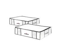 Compactor - Lot de 2 housses rangement sous vide - Grande capacité Taille L - Blanc - Rangement couettes oreillers vêtements - Rangement dessous de lit