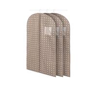 Compactor - Lot de 3 Housses à Costumes Rivoli, 60x100 cm, Beige, matériau Non tissé 75G, avec Crochet et étiquette colorée, RAN9076