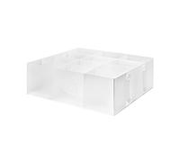 Compactor Optimo Organiseur 12 Sections, 30.5 x 30.5 cm x 10 cm, en Plastique, Blanc translucide