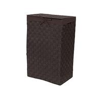 Compactor, Panier à Linge rectangulaire avec Couvercle Stan, Marron, Polypropylene, Dimensions: 25 x 38 x H.60 cm, RAN6896