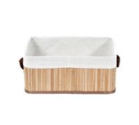 Compactor Panier de rangement pliable en bambou