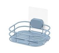 Compactor - Porte-Savon Mural adhésif sans perçage repositionnable pour Cuisine et Salle de Bain, 14 x 12.5 x H.10 cm, Coloris Bleu