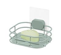 Compactor - Porte-Savon Mural adhésif sans perçage repositionnable pour Cuisine et Salle de Bain, 14 x 12.5 x H.10 cm, Coloris Vert