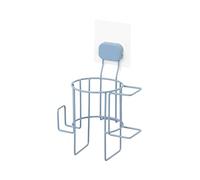 Compactor - Porte sèche-cheveux adhésif sans perçage en métal repositionnable, 16.8 x 12.2 x H.26 cm, bleu