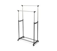 Compactor - Rack à Vêtements ZEPH, Collection COSMOS, Taille L, Noir, Métal et Plastique, 78x42x85/165(h) cm, RAN9414