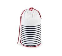 Compactor, Sac à Linge, Bleu et Blanc Marinière, Polypropylène, Dimensions: 35 x H.70 cm, RAN5300