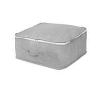 Compactor Sac de Rangement avec Fermeture éclair, 46 x 46 x H20,5 cm, polypropylène, Gamme Boston, Gris/Blanc, RAN10170, Unique