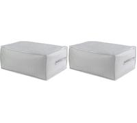 Compactor Sac de Rangement pour Couette avec Fermeture éclair, 50 x 70 x 30 cm, polypropylène, Gamme Boston, Gris/Blanc, RAN10164, Unique (Lot de 2)