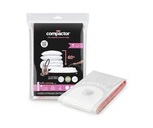 Compactor Sac de Rangement Sous Vide XL 130x80 cm, Grande Capacité | Sac de compression XL pour couettes, oreillers, vêtements. Utilisable avec aspirateur. Housse hermétique.