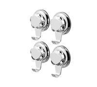 Compactor - Set de 4 Crochets BESTLOCK Bath, Taille L, Chrome, Ultra-faciles à Installer sans Outils