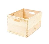 Compactor SKYR Boîte en Bois Nature XL - 40x30x23 cm - Couleur Naturelle, Made in Poland