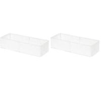 Compactor Stan Grand Panier Organiseur de Rangement pour tiroir, 30 x 12 x 7 cm, Blanc (Lot de 2)
