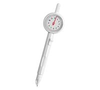 Compas à dessin en plastique compact avec mesure de 30, White | Compas à verrouillage rotatif en plastique facile à utiliser avec marquages à échelle haute visibilité pour salle