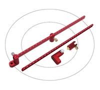 Compas de traçage pour le travail du bois, règle en alliage d'aluminium de 300 mm, marqueur circulaire à points et à lignes.