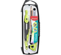 Compas Scolaire - Maped - Open 5 pièces - Vert - Bague Universelle - Ergonomique