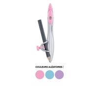 Maped 194111 - Boîte à compas STUDY PASTELL avec logement universel pour stylos - Rose, bleu clair, lilas