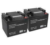 Compatible avec E-Mobil rehaXpert 2x 12V 50Ah MP