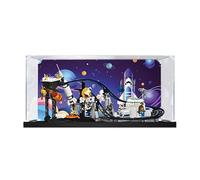 Compatible avec les dessous de verre LE*GO 31142 Space Roller Coaster, vitrine en acrylique transparent pour rangement et protection contre la poussière LE*GO 31142 (modèle non inclus), peint, 3 mm