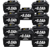 Compatible avec Makita, batterie de rechange pour outils électriques, 18V gris, pack de 10, convient pour BL1830/BL1860/BL1890