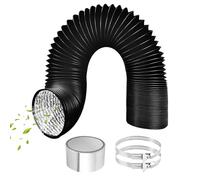 ComPDCVD Noir Tuyau d'évacuation 80mmx3 m Tube Flexible D'air Gaine