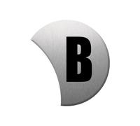 Complément Numéro De Rue B - Gris 6x5.6cm - Sticker/Autocollant
