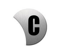 Complément Numéro De Rue C - Gris 6x5.6cm - Sticker/Autocollant