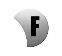 Complément Numéro De Rue F - Gris 6x5.6cm - Sticker/Autocollant