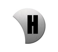 Complément Numéro De Rue H - Gris 6x5.6cm - Sticker/Autocollant