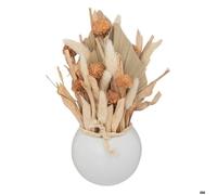 Compo fleurs séchées ""Sea view"" céramique H25cm - Atmosphera Créateur d'intérieur