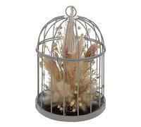 Compo Florale Fleurs séchées dans Une Cage en métal à Poser ou Suspendre - Atmosphera