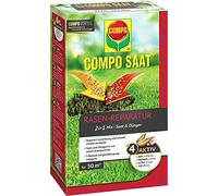 Compo Saat® kit de réparation du gazon comprenant des graines et de l'engrais, gazon à semer et engrais en une seule étape, pour une réparation du gazon réussie, 1,2 kg pour 50 m²