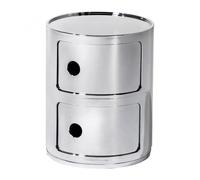 Componibili 2 Metallic - Conteneur 2 tiroirs H 40cm/ Ø 32cm