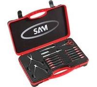 Composition de 16 outils électroniques - SAM OUTILLAGE - 276-J16Z Coffret rouge avec intérieur noir, manches des outils noirs et embouts rouges