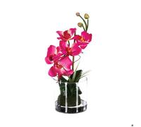Composition d'orchidées artificielles vase verre H37cm - Atmosphera Créateur d'intérieur